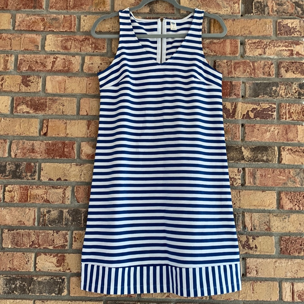 Old Navy Blue & white striped tank top dress